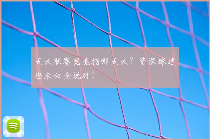 五大联赛究竟指哪五大？资深球迷也未必全说对！